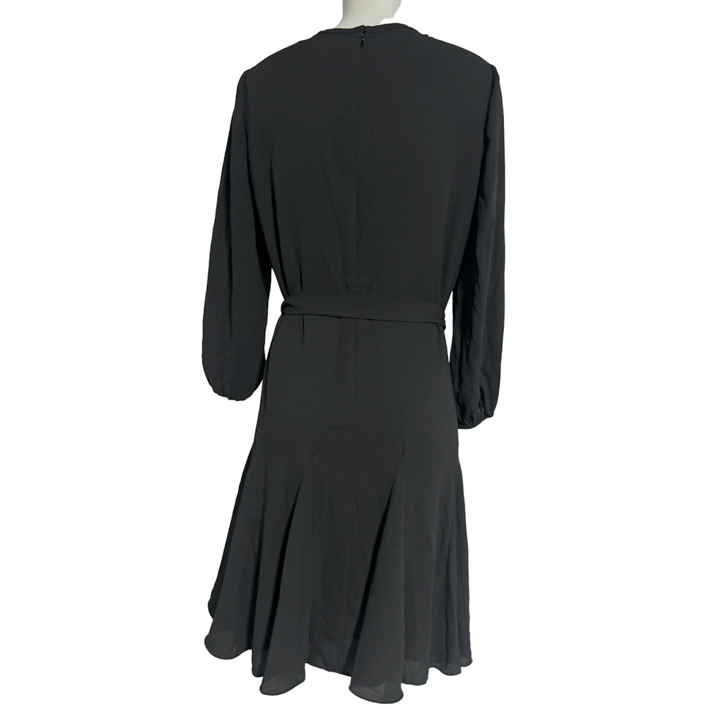 NEW WHITE HOUSE BLACK MARKET WHBM BLACK BEADED GODET DRESS SZ 14 - Picture 12 of 12